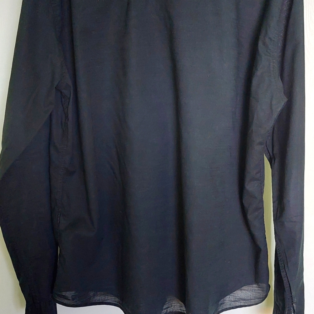 Black men's button shirt.